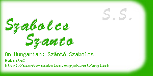 szabolcs szanto business card