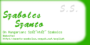 szabolcs szanto business card